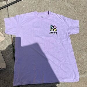 Obey Purple Short Sleeve Tee